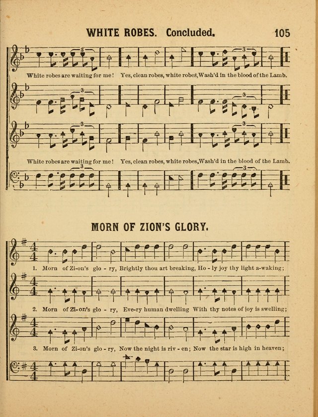 Crystal Gems for the Sabbath School: containing a choice collection of new hymns and tunes, suitable for anniversaries, and all other exercises of the Sabbath-school... page 105