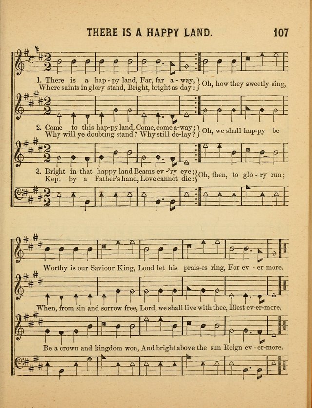 Crystal Gems for the Sabbath School: containing a choice collection of new hymns and tunes, suitable for anniversaries, and all other exercises of the Sabbath-school... page 107