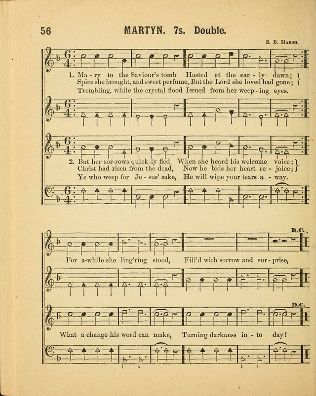 Crystal Gems for the Sabbath School: containing a choice collection of new hymns and tunes, suitable for anniversaries, and all other exercises of the Sabbath-school... page 56