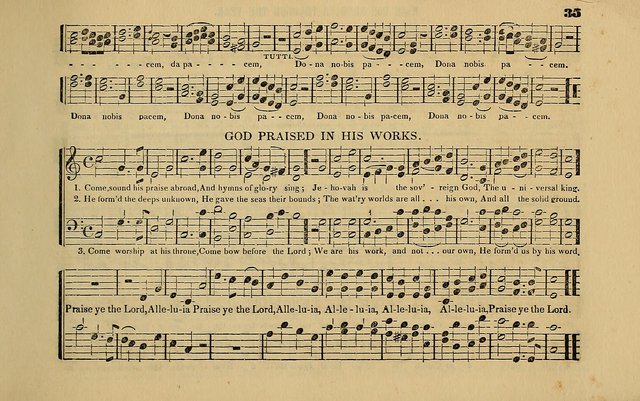 The Catholic Harp: containing the morning and evening service of the Catholic Church, embracing a choice collection of masses, litanies, psalms, sacred hymns, anthems, versicles, and motifs page 35