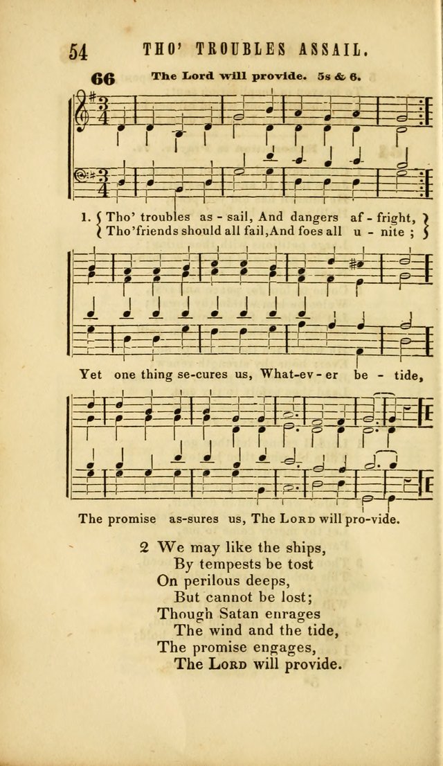 Chapel Hymns: a selection of hymns, with appropriate tunes; adapted to vestry or other social religious meetings page 54
