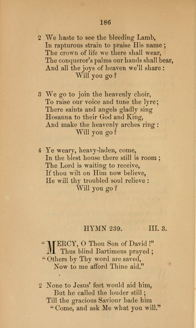 A Collection of Hymns page 186