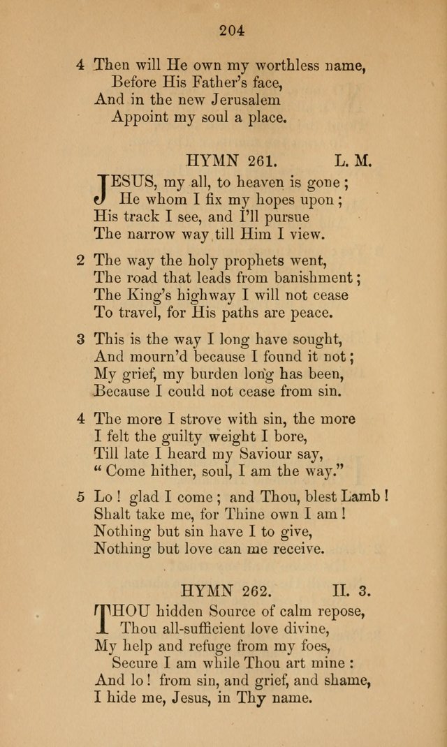 A Collection of Hymns page 204