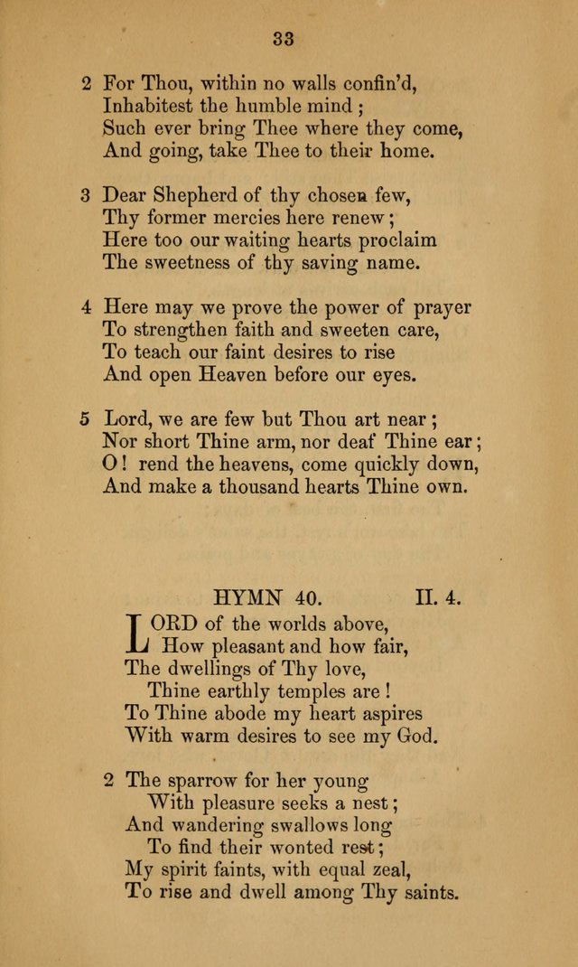 A Collection of Hymns page 33