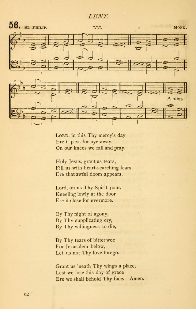 Church Hymnal page 62