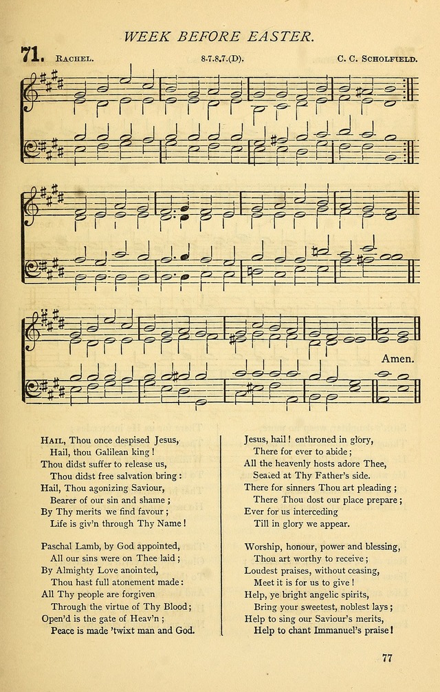 Church Hymnal page 77