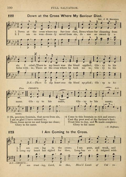 The Canadian Hymnal: a collection of hymns and music for Sunday schools, Epworth leagues, prayer and praise meetings, family circles, etc. (Revised and enlarged) page 100