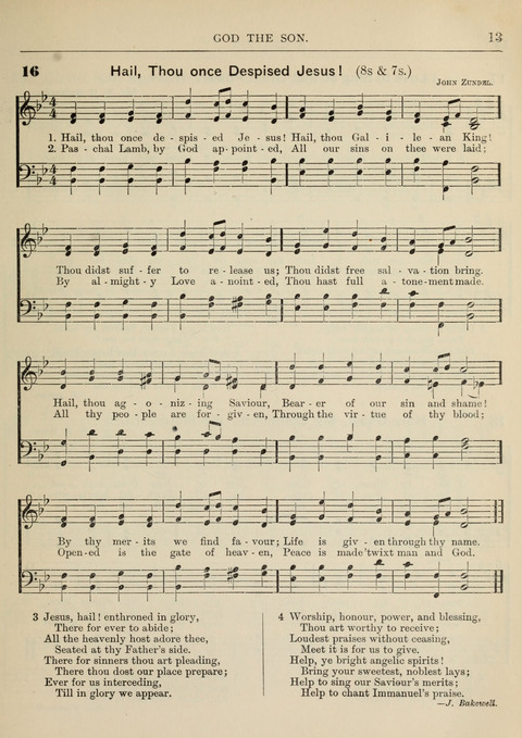 The Canadian Hymnal: a collection of hymns and music for Sunday schools, Epworth leagues, prayer and praise meetings, family circles, etc. (Revised and enlarged) page 13