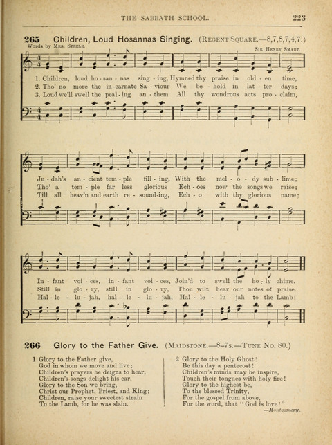 The Canadian Hymnal: a collection of hymns and music for Sunday schools, Epworth leagues, prayer and praise meetings, family circles, etc. (Revised and enlarged) page 223
