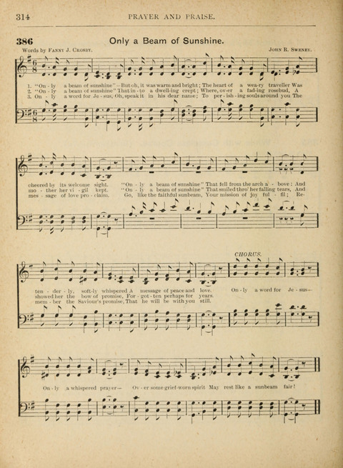 The Canadian Hymnal: a collection of hymns and music for Sunday schools, Epworth leagues, prayer and praise meetings, family circles, etc. (Revised and enlarged) page 314