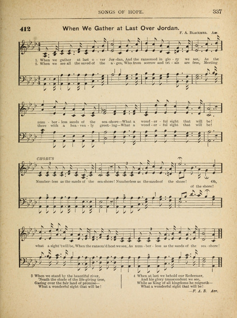 The Canadian Hymnal: a collection of hymns and music for Sunday schools, Epworth leagues, prayer and praise meetings, family circles, etc. (Revised and enlarged) page 337