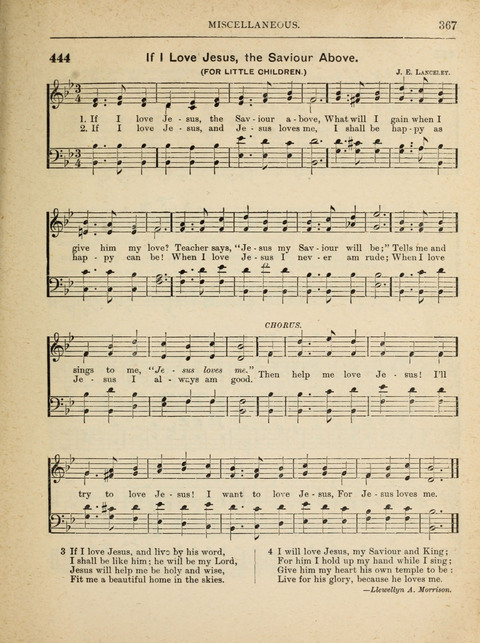 The Canadian Hymnal: a collection of hymns and music for Sunday schools, Epworth leagues, prayer and praise meetings, family circles, etc. (Revised and enlarged) page 367