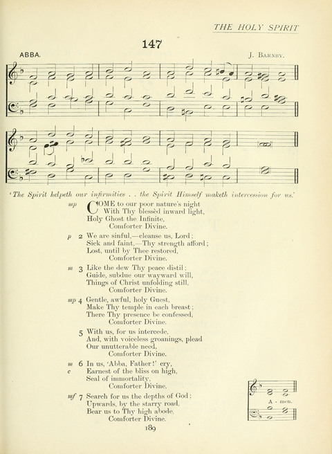 The Church Hymnary page 189