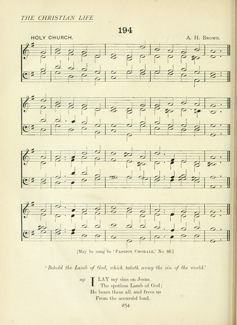The Church Hymnary page 254