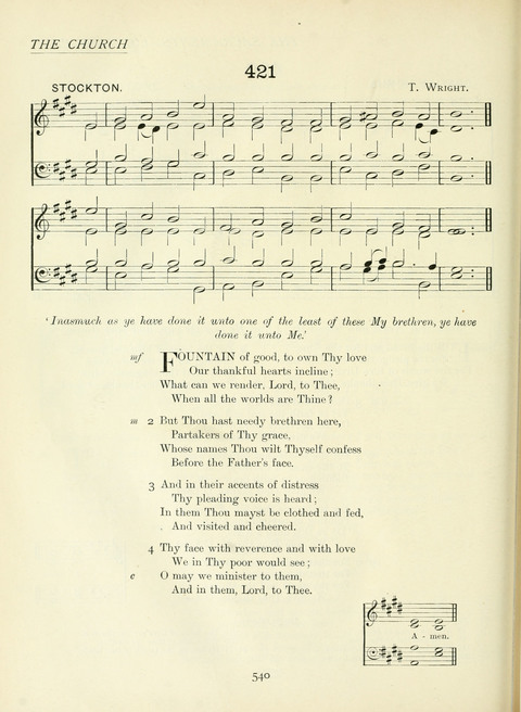The Church Hymnary page 540