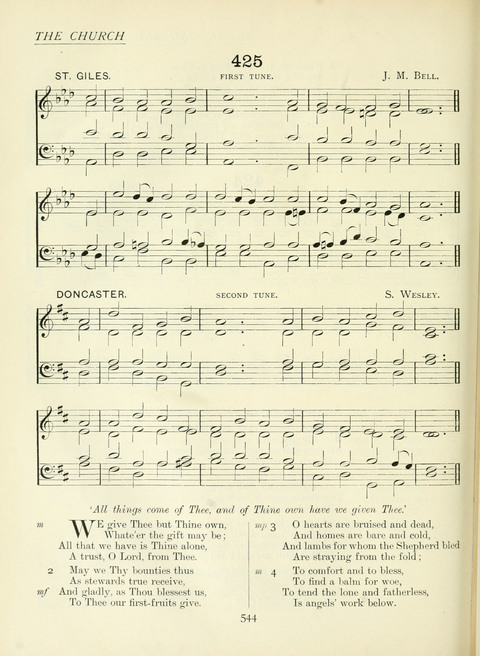 The Church Hymnary page 544