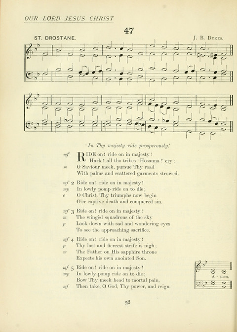 The Church Hymnary page 58