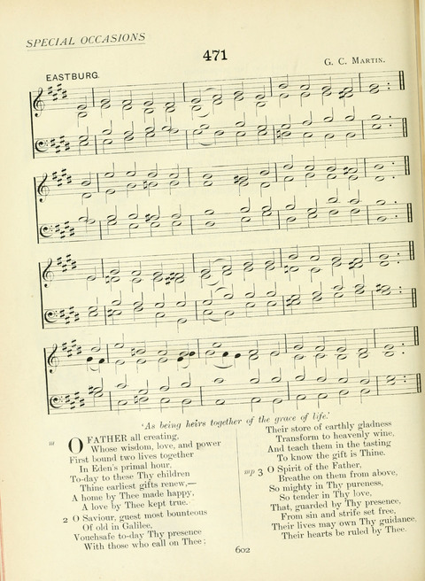 The Church Hymnary page 602
