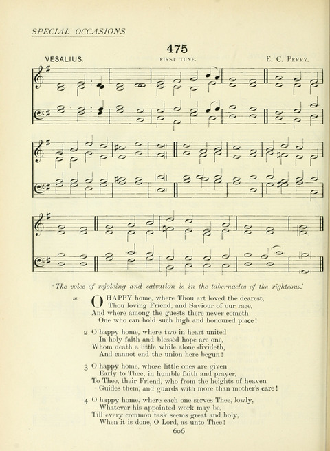 The Church Hymnary page 606