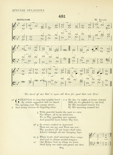 The Church Hymnary page 614