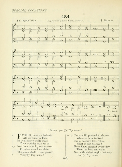 The Church Hymnary page 618