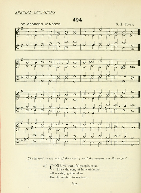 The Church Hymnary page 630