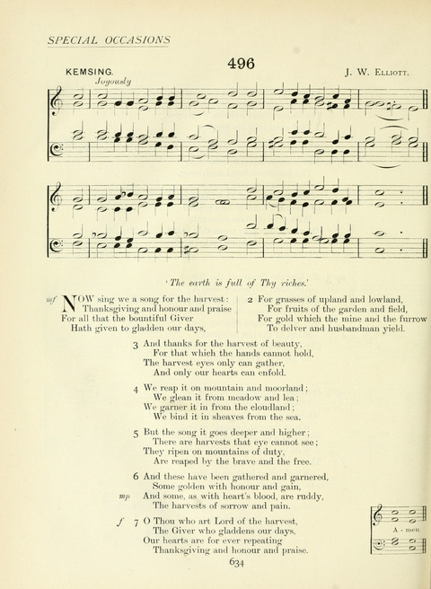 The Church Hymnary page 634