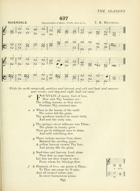 The Church Hymnary page 635
