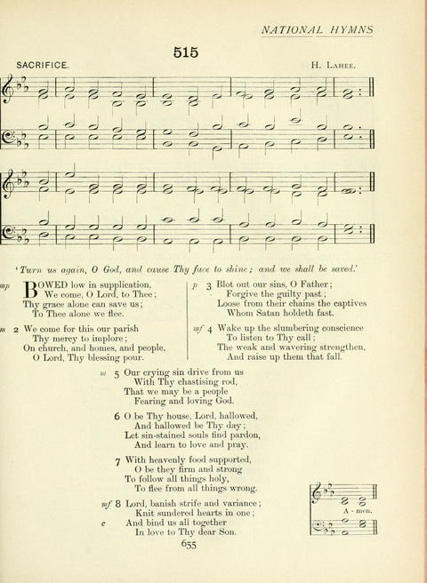 The Church Hymnary page 655