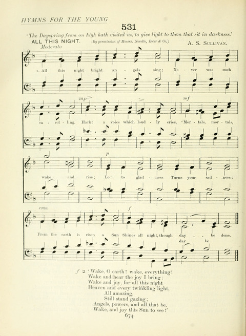 The Church Hymnary page 674