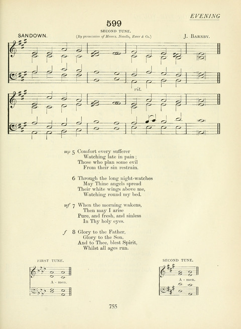 The Church Hymnary page 755
