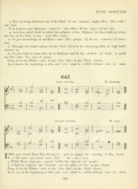 The Church Hymnary page 799