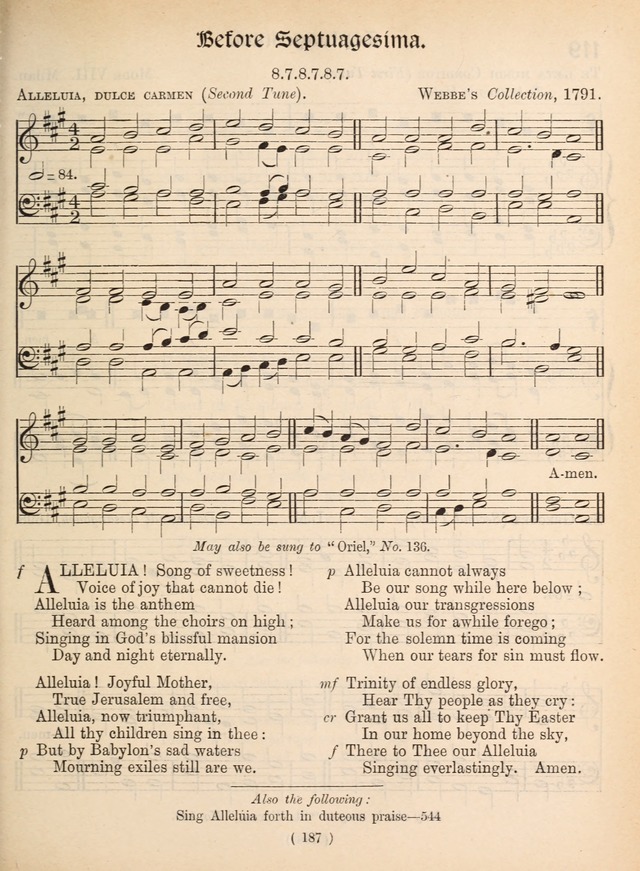 Church Hymns: with tunes (New ed.) page 187