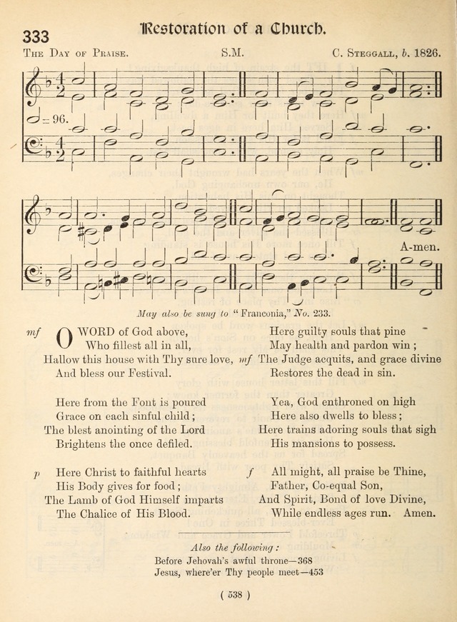 Church Hymns: with tunes (New ed.) page 538