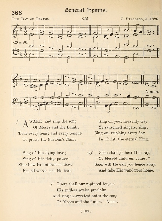 Church Hymns: with tunes (New ed.) page 588