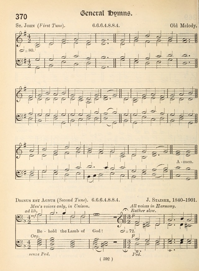 Church Hymns: with tunes (New ed.) page 592