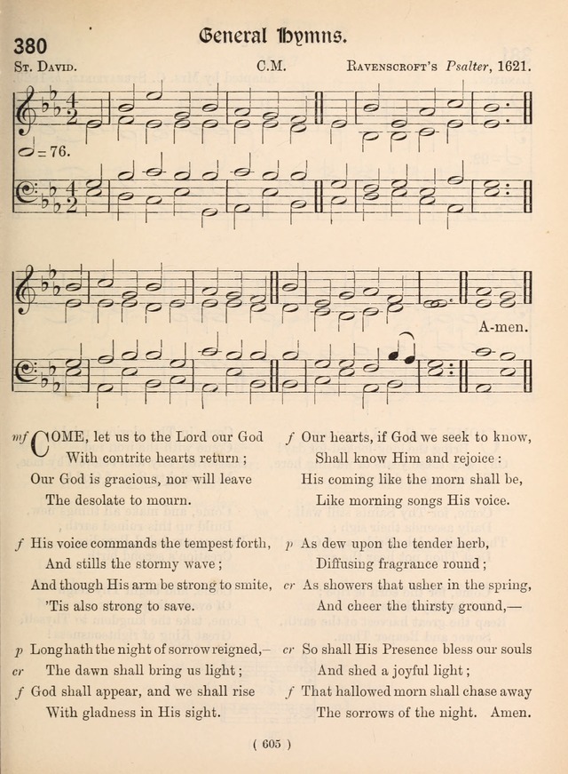 Church Hymns: with tunes (New ed.) page 605