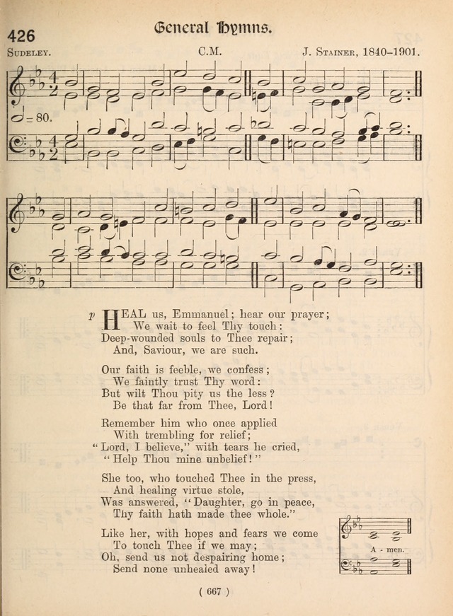 Church Hymns: with tunes (New ed.) page 667