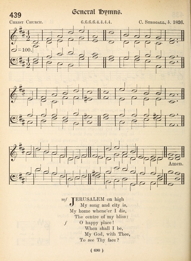 Church Hymns: with tunes (New ed.) page 690