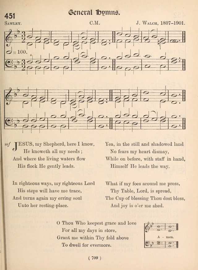 Church Hymns: with tunes (New ed.) page 709