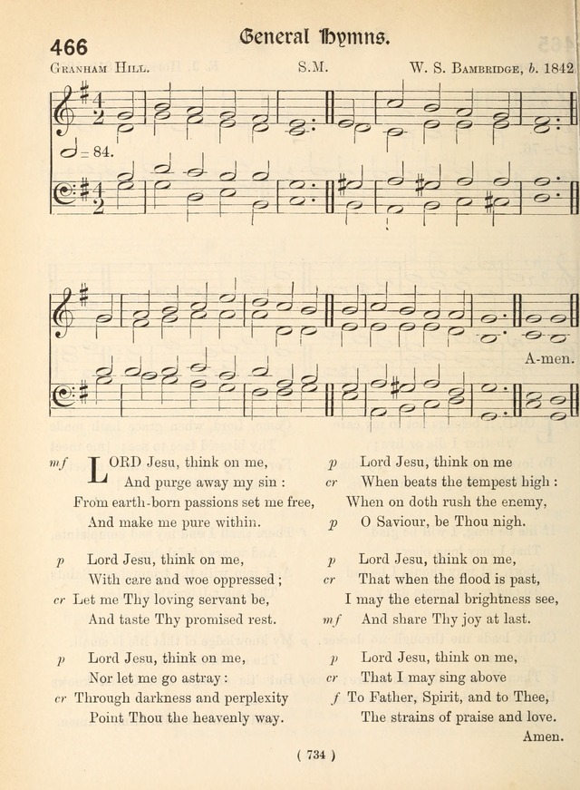 Church Hymns: with tunes (New ed.) page 734