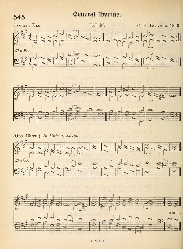 Church Hymns: with tunes (New ed.) page 838