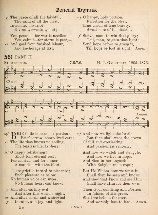Church Hymns: with tunes (New ed.) page 865