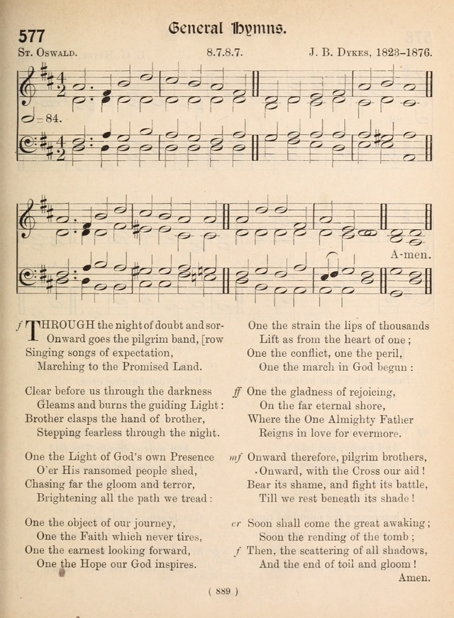 Church Hymns: with tunes (New ed.) page 889