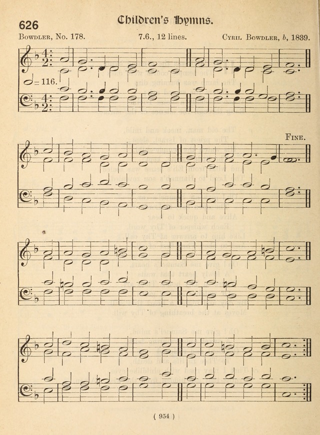 Church Hymns: with tunes (New ed.) page 954