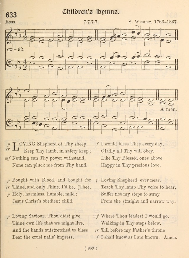 Church Hymns: with tunes (New ed.) page 963