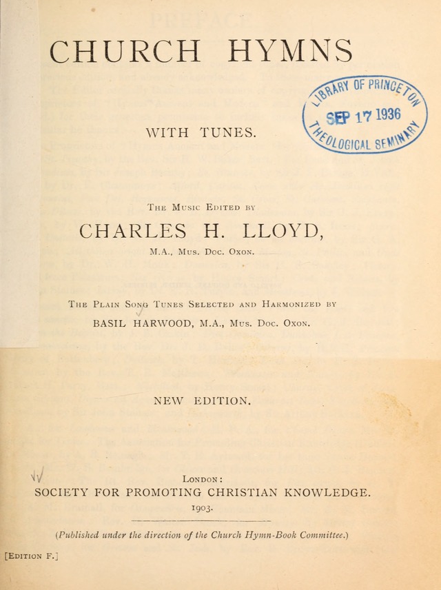 Church Hymns: with tunes (New ed.) page v