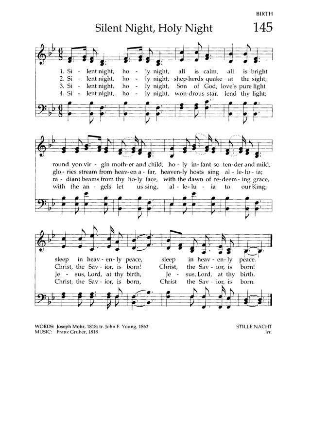 Chalice Hymnal 145. Silent night, holy night