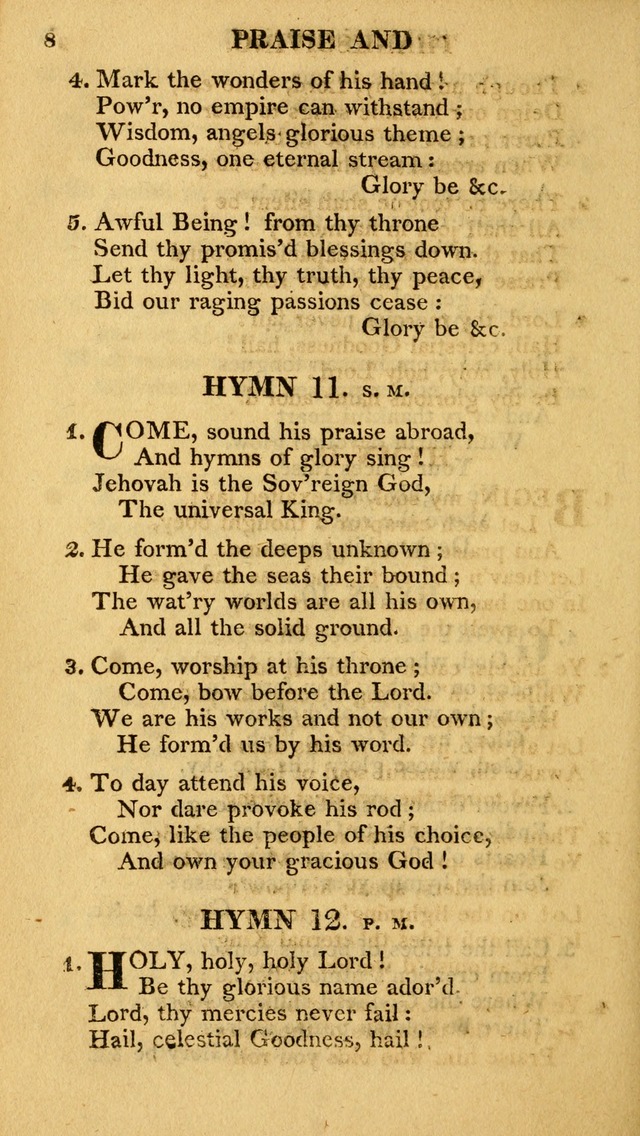 A Collection of Hymns and A Liturgy: for the use of Evangelical Lutheran Churches; to which are added prayers for families and individuals page 8