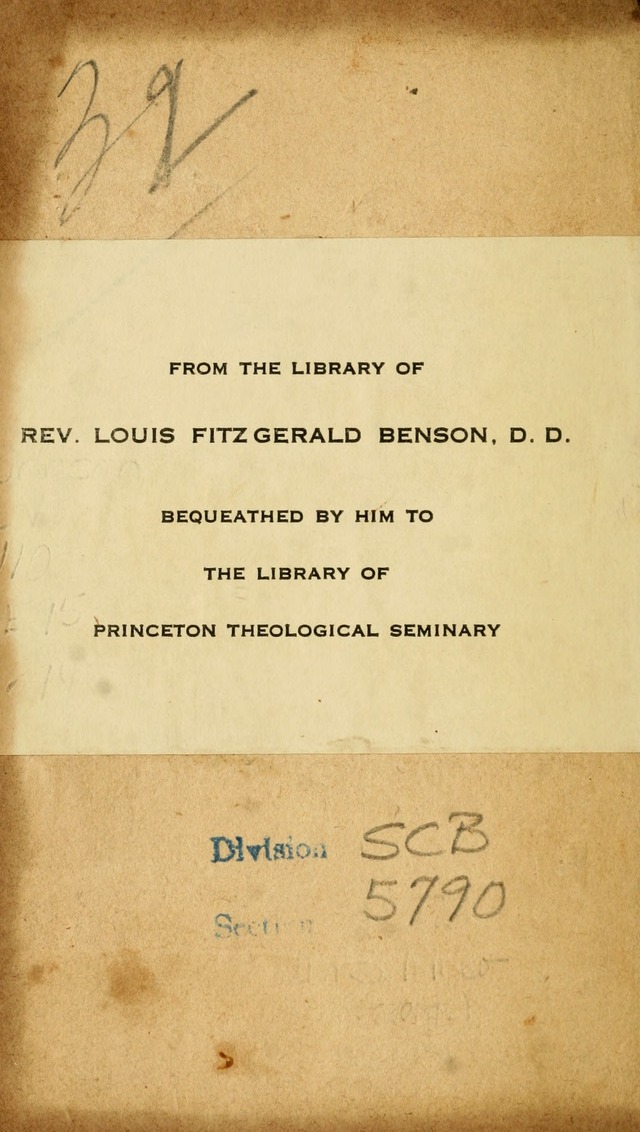 A Collection of Hymns and A Liturgy: for the use of Evangelical Lutheran Churches; to which are added prayers for families and individuals page ii
